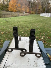 Rare LL Bean Wrought Iron  Andirons