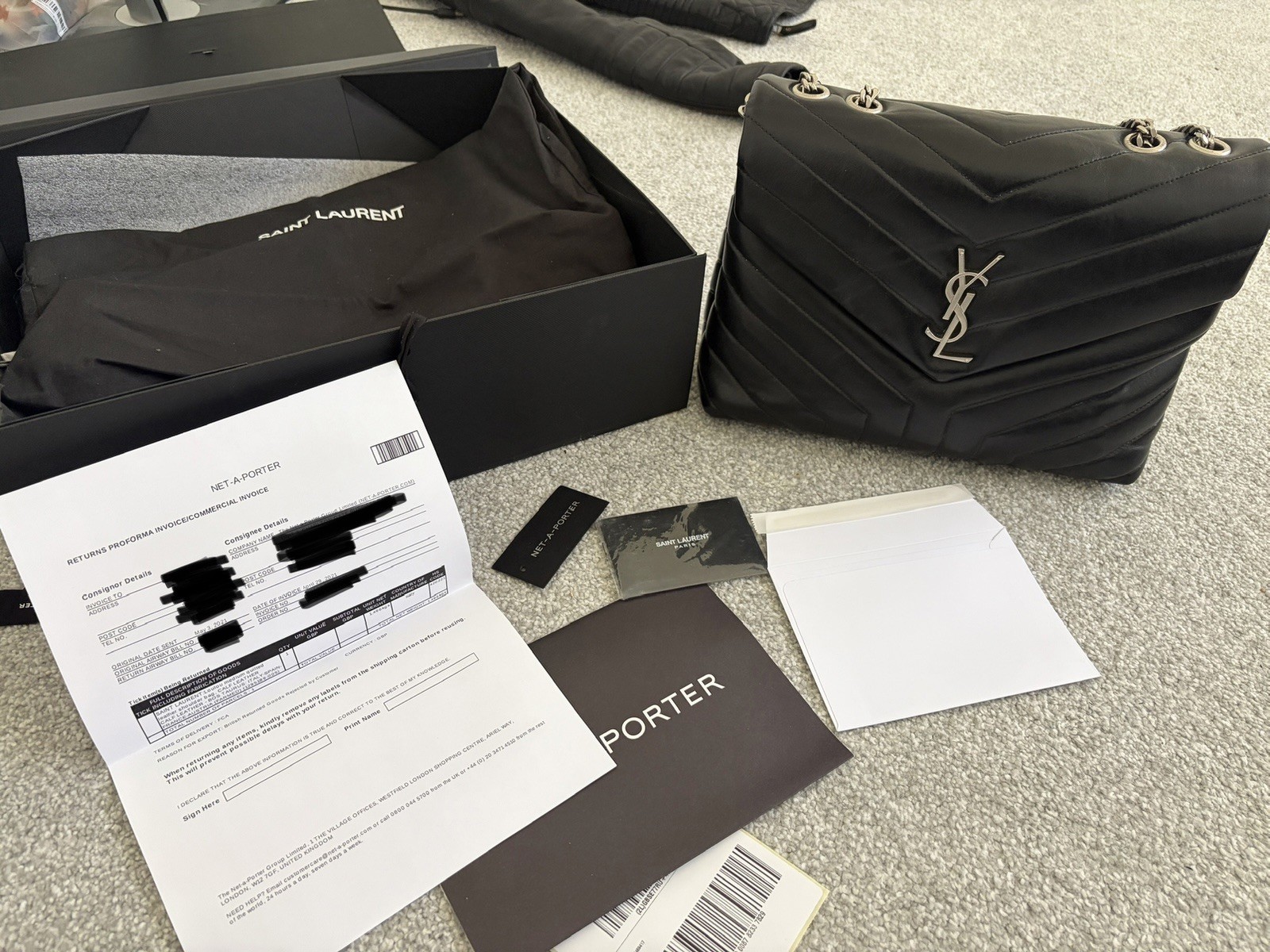 Saint Laurent YSL Medium Loulou Bag Black Quilted Leather with Silver Hardware