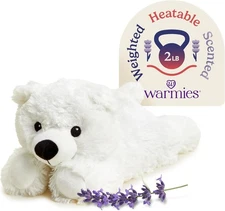 Warmies  Microwavable & Weighted Stuffed Animals, White Bear 13"