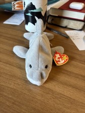 Flash Ty Beanie Babies FLASH Dolphin 3rd Generation 4021 PVC tag Errors