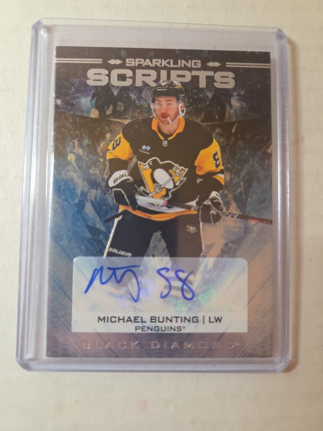 2024-25 Upper Deck Black Diamond - Sparkling Scripts Michael Bunting # ...