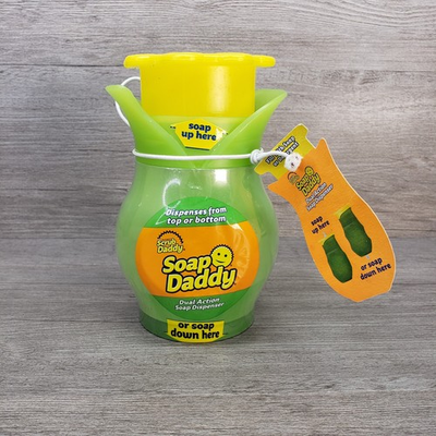 #ad Soap Daddy Scrub Daddy Dispenser Yellow Green Flower NEW Quick Ship $25.00