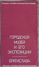 Tourist Brochure in Russian Bratislava. City Museum and Its Exposition Slovakia