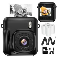 Instant Camera, Dual-Lens Kids Camera Instant Print for Boys Girls Christmas