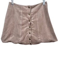 Altar  d State Suede Mini Skirt S Taupe