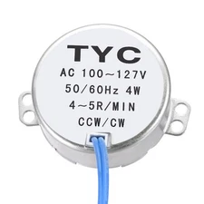 AC 100-127V 4-5RPM 50-60Hz CCW/CW 4W D Shaft AC Synchronous Motor