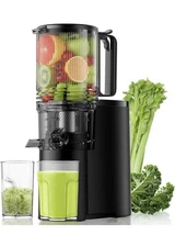 Cold Press Juicer, 5.3" Wide Feed Chute Juice Extractor Machine with 400W