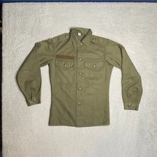 Vintage 1984 Austrian Military Green Heereseigentum Shirt Mens 88