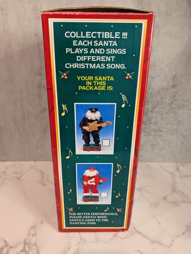Chitarra danzante vintage 13 pollici Babbo Natale verde chitarra jingle bell blues TESTATA FUNZIONANTE - Foto 15 di 15