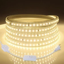 LED Strip Lights Outdoor LED Lights Waterproof AC 110V 600LED 3000k LED Rope ...