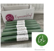 Siser Heat Transfer Vinyl HTV Glitter Grass Green 6 Rolls 12 x 5 Ft. New Sealed