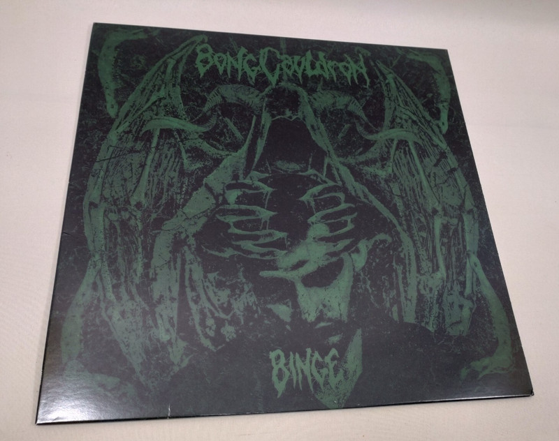 Bong Cauldron  Binge UK 1st Press Green Vinyl LP Limited 100 Copies NM + sticker