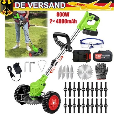 Elektro Akku-Rasentrimmer 21V Mit 2 Akku und Ladegerät Freischneider Motorsense