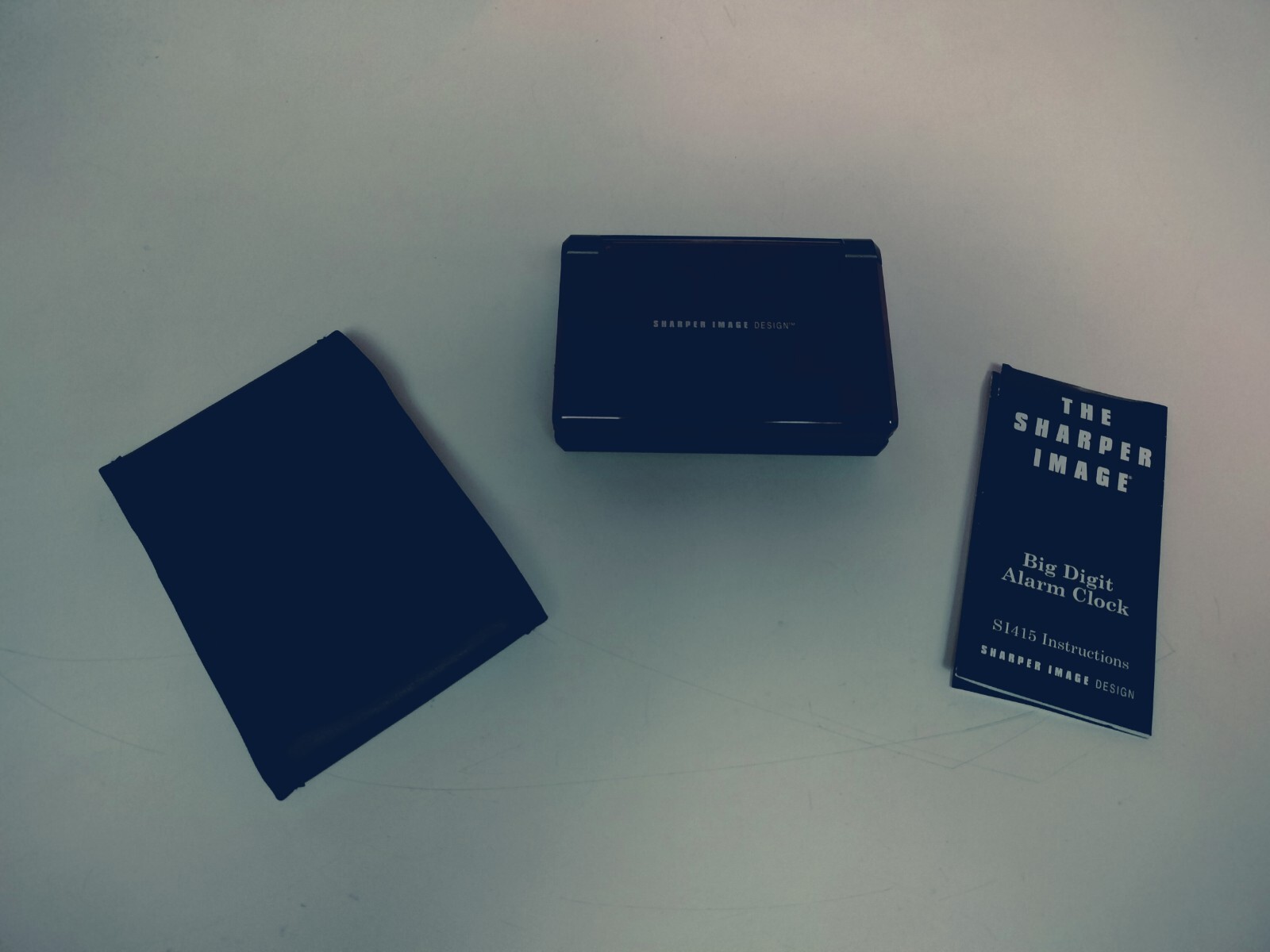 RARE Walnut Sharper Image Travel Alarm Clock Big Screen 12/24 Hour Display SI415