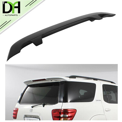 Fits 2001-2007 Toyota Sequoia ABS Matte Black Roof Spoiler w/LED Brake Light