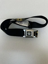 Buckle Down Batman DC Comics Black Yellow Licensed Seatbelt Belt