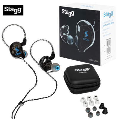 Stagg SPM-435 BK 4-Driver Sound Isolating In Ear Monitors - Black