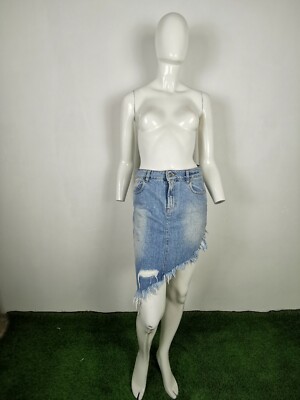 VICOLO MINIGONNA GONNA DONNA JEANS TAGLIA S COLORE BLU