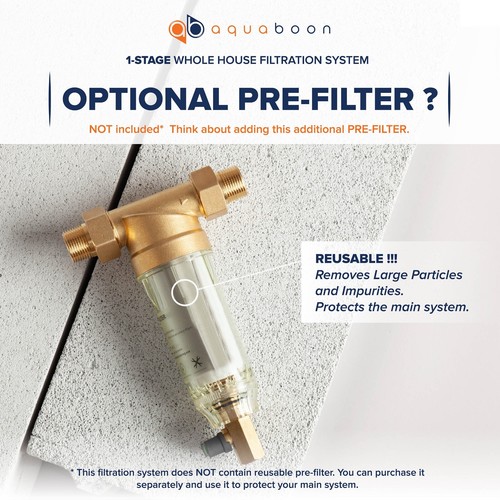 Sistema de filtro de agua para toda la casa Big Blue 10" 1" + soporte + sedimento para heridas de cadena - Imagen 9 de 12