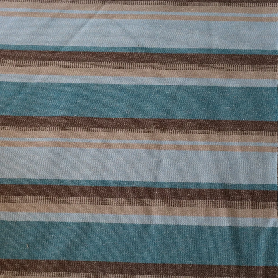 Vtg Camira Wool Upholstery Fabric "Nettle Traveller" Drift, Blue Stripe 4.7 yds - Image 4 of 4