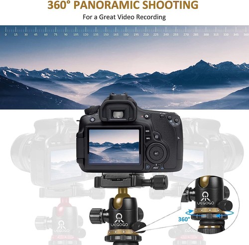 Professional DSLR Camera Tripod, Expandable 210cm Monopod With 360° Swivel Head - Picture 6 of 7