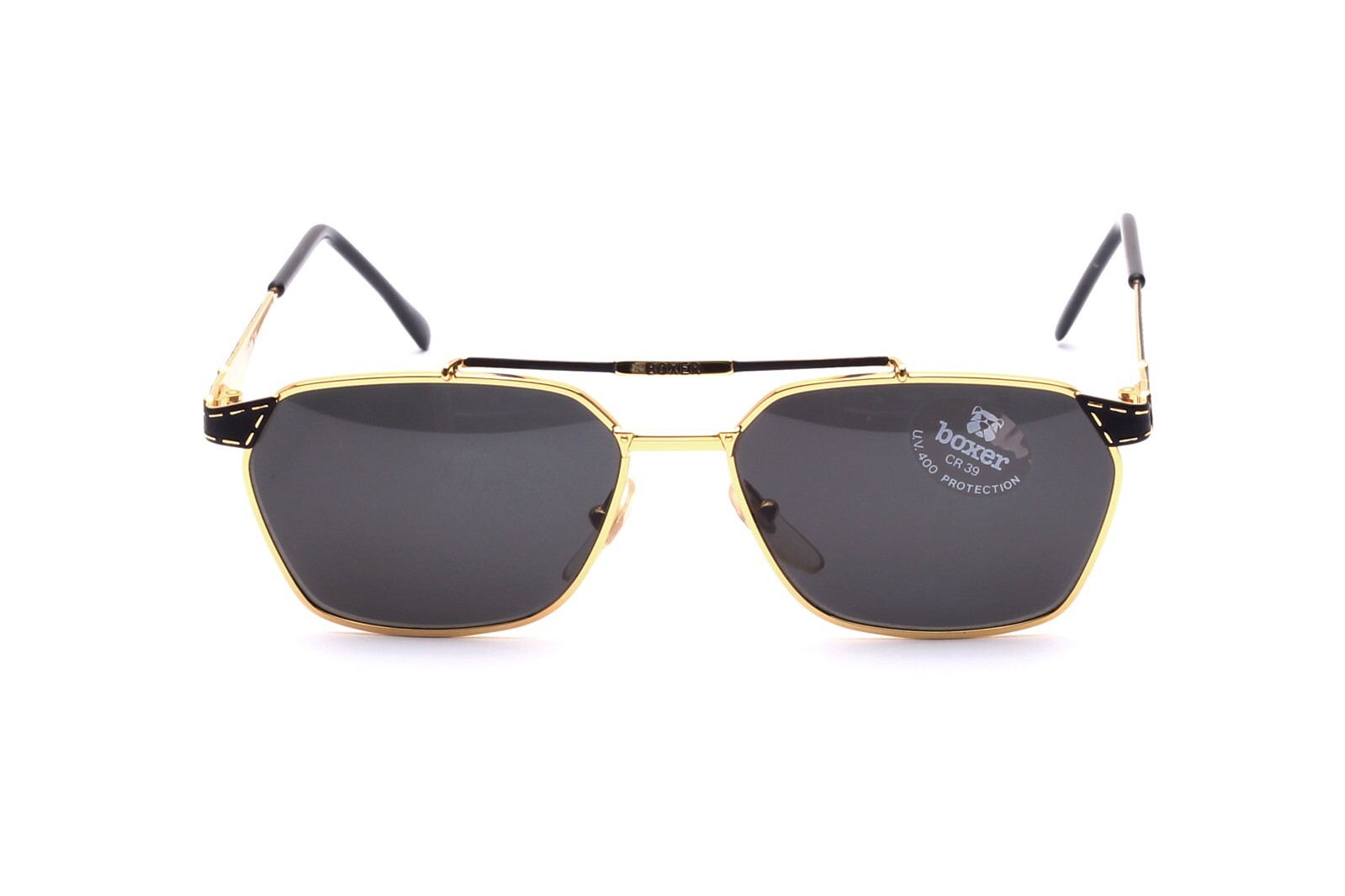 Sonnenbrille Herren Gold Schwarz Pilot Boxer Сделано в Италии Спортивный режим Авто 5590₽