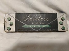 Peerless Vintage Rubber Typewriter Keys Green Incomplete Box Newark NJ thumbnail