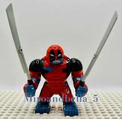 Marvel Deadpool Grey Hulk Custom Big Figure Minifigure Bigfig New