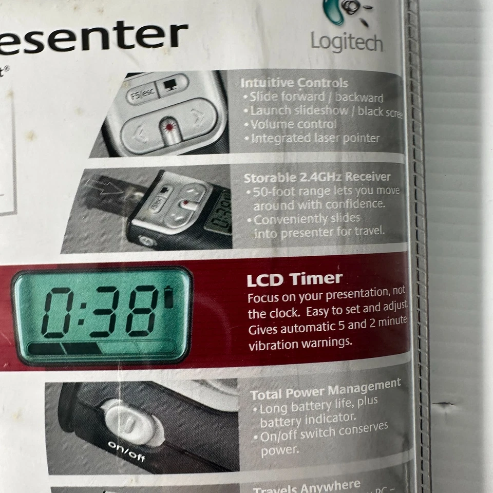 Logitech Wireless Presenter USB 2.4GHz Wireless Receiver - Image 4 of 4