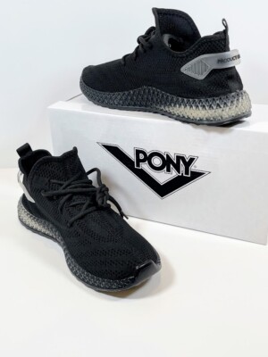 PONY YASSO MEN ATHLETIC SNEAKERS RUNNING SHOES LIGHTWEIGHT TRAINER Red And  Black