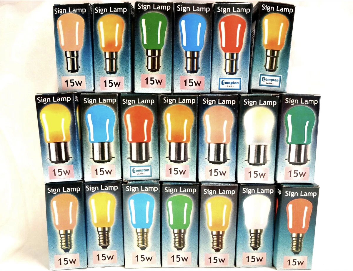 15 watt Coloured Pygmy Light Bulbs