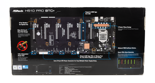 Placa Base Bitcoin Ethereum Crypto Mining Rig ASRock H510 Pro BTC+ | Modelo Expo - Imagen 7 de 7