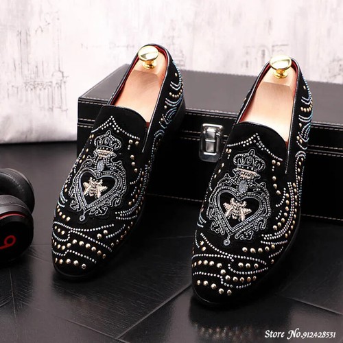 Rui Landed Men's Fashion Oxford Shoes – Pointed Toe, Snakeskin Embossed Leather, Slip-On With 3CM Heel
