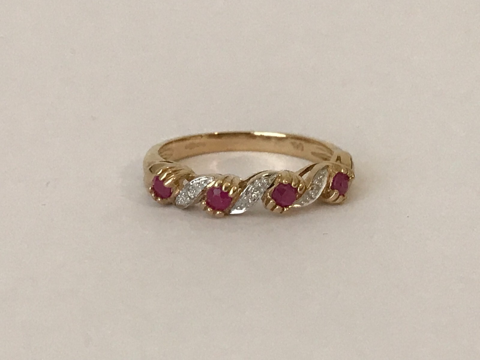 Ruby and Diamond Ring 9ct Gold Ruby and Diamond H… - image 10