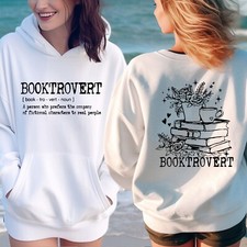 Booktrovert Sweatshirt, Book Lover Hoodie, Book And Coffee