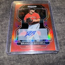 2022 Panini Prizm Draft Picks Base Autograph Prizms Red #143 Brandon Birdsell/50