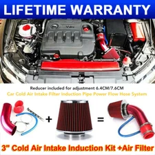 3" 76MM Cold Air Intake Filter Induction Pipe Power Flow Hose System Accessories