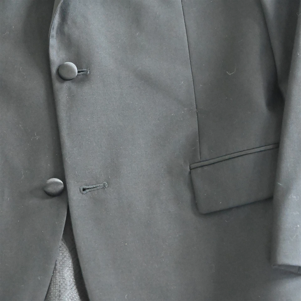 Pronto Uomo 43R 44R 37x30 Black Wool Blend Mens Formal Jacket Pants Tux Tuxedo - Image 3 of 4