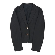 Krizia Cropped Blazer - Small Black Cotton