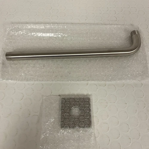 Signature Hardware 12" Rain Shower Arm & Flange SHRSA123ZBN Brushed Nickel - Picture 5 of 9