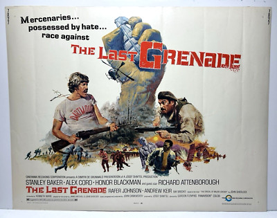 1969 Original Movie Poster * THE LAST GRENADE * Alex Cord, Stanley Baker 22 x 28