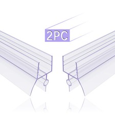 2 Pieces Frameless Shower Door Bottom Seal For 1/2'' Glass 28" Length Door Sweep