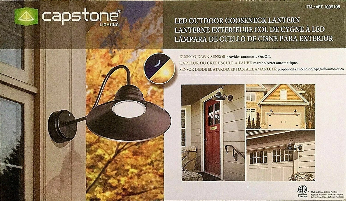 Capstone led outdoor gooseneck lantern deals