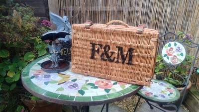 (BB) Fortnum und Mason F&M Original Weidenkorb Picknickkorb