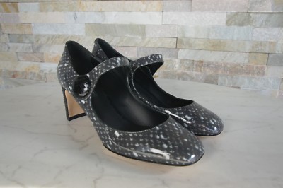 Dolce & Gabbana D&G Size 37 Pumps Shoes Black Knit Pattern New 