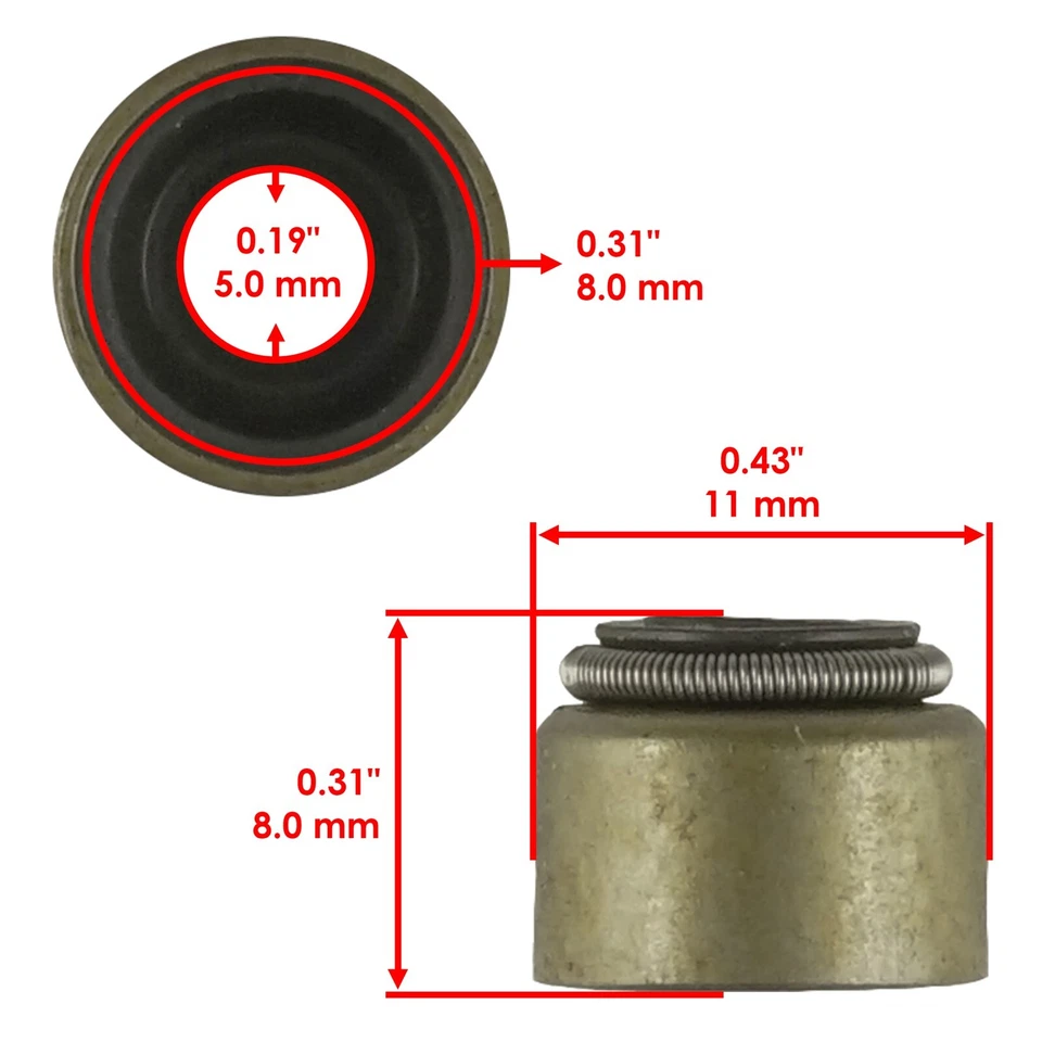 4x Valve Stem Seal for Kawasaki KLR250 1985-2003 - Image 2 of 4