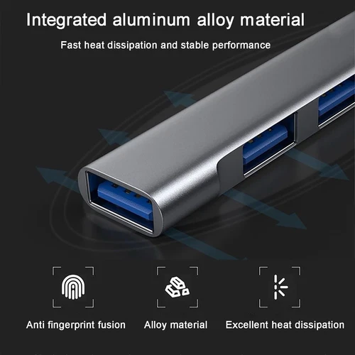 USB 3.0 Hub Adapter Verteiler 4 Port für Laptop Handy Notebook PC Konsole NEU - Bild 7 von 14