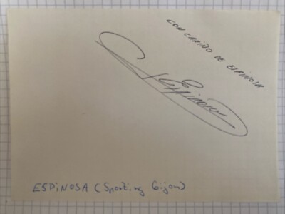 Espinosa (Sporting Gijon) Autogramm 