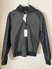 Express Minus The Leather Jacket With Zip Up Hoodie Mens Xs New With Tags