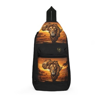 Lion Sunset Sling Bag | African Safari Landscape